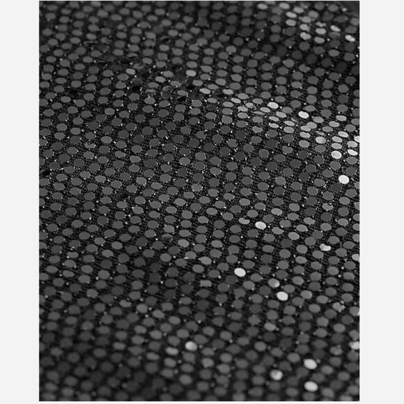 Express Dot Sequin Halter Neck Cropped Tank Black Size Small, Large, XL NWT - Picture 7 of 13